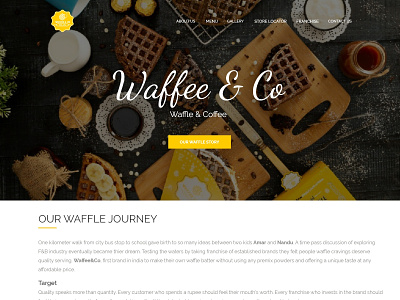 Waffee & Coffee Website Design branding design illustration illustrator minimal typography ui ux web website
