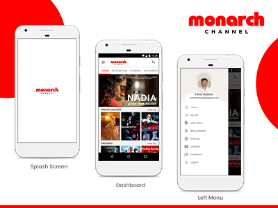 Monarch Channel Light Theme app branding design flat minimal mobile app design service typography ui ux