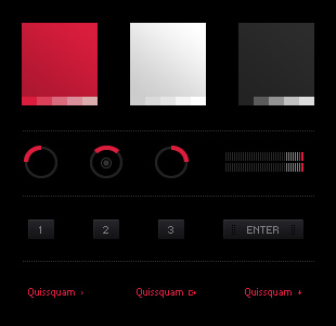 BP - SG Elements 01 black buttons icons links red ui