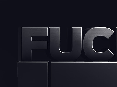 Fuck it! 3d free throw typography