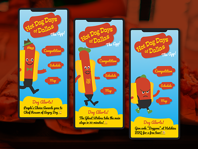 Native App Design: Hot Dog Days character design design ios native app ui