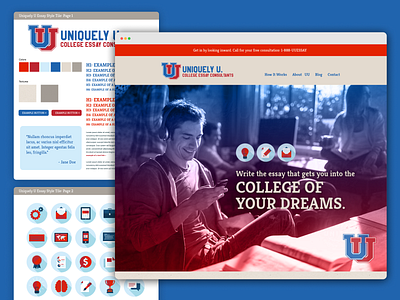 Website Design: College Admissions Prep graphic design style tiles website website design