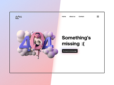 404 Error page 3d 404error animation appdesign branding creative dailyui design gradient graphic design illustration logo mobile mobileapp motion graphics ui ux vector webdesign website