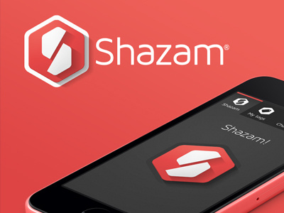 Shazam Redesign app branding flat identity redesign shazam ui