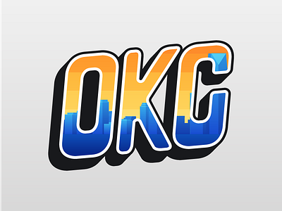 Oklahoma City Skyline Monogram monogram okc oklahoma city type