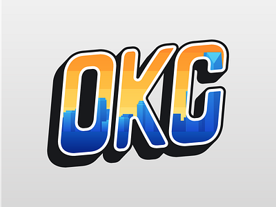 Oklahoma City Skyline Monogram