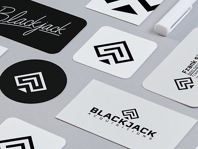 Blackjack Branding blackjack cards icon lettering logo type