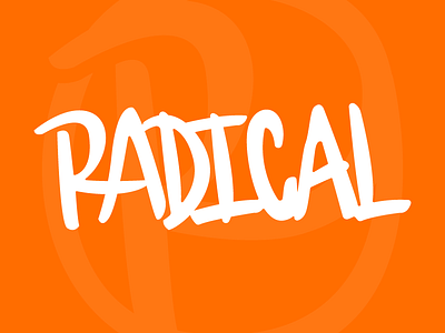 Radical Lettering font lettering logo radical type