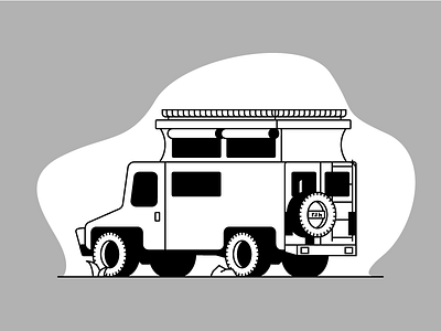 Adventure Van 4x4 adventure illustration offroad van