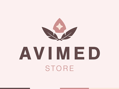 AviMed Store Logo arrow cannabis cbd feather icon illustration logo type vector