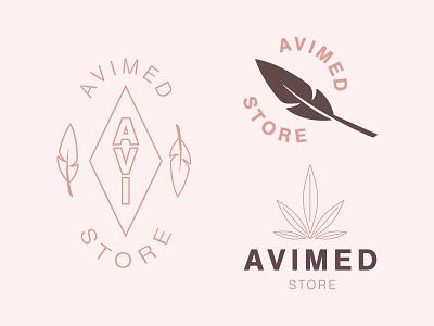 AviMed Store Secondaries badge cannabis cbd feather flat icon illustration logo mark native american oklahoma vector weed