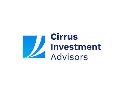 Cirrus Logo cirrus clouds finance investment logo mark money
