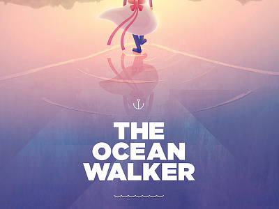 The Ocean Walker arrested development colors illustration movie poster ocean ripples rita leeds sunset the ocean walker walk