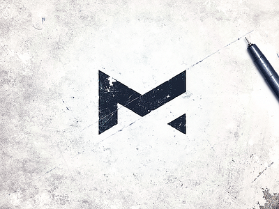 Metaphor brand calligraphy ink lettering lettermark logo minimalistic monogram symbol typography