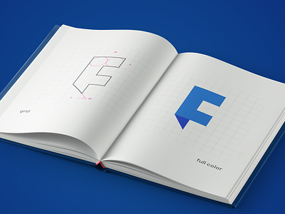 Folded Brand Book avatar book brand branding design lettermark logo monogram symbol vector