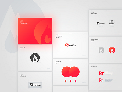 Visual identity for a augmented reality application Redfire. application augmented reality avatar brand branding design logo symbol typography vector