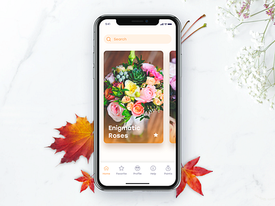 Flowered - App Design app colors concept flower iphone iphone x mobile app mobile design new concept ui ux