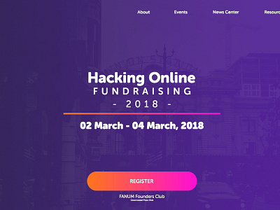 Event landing page landing page