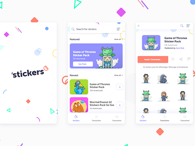 Stickers app design