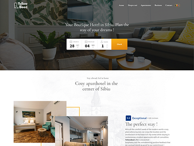 Boutique hotel rental apartment home hotel rental rentals reservation ux website