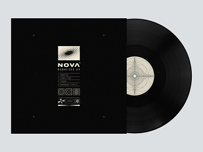 Nova — Bonfide EP [IFS027] abstract bass music dubstep geometric graphic design illustration linework music music design print record space typography vector vinyl vinyl sleeve
