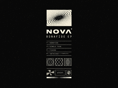 Nova — Bonfide EP [IFS027] abstract bass music digital art digital design dubstep geometric graphic design icon design illustration linework music nova soundwave space supernova typography vector
