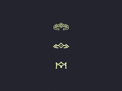 'M' crown / headband branding crown headband identity letter m logo logo design m
