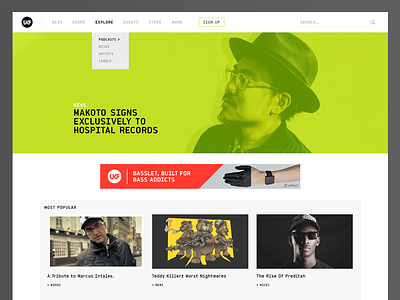 UKF Website bass design graphic music responsive ui ukf ux web website
