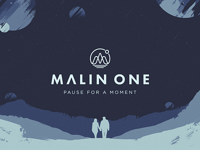 'Malin One' Illustration ambient branding chillout futura galaxy identity logo logodesign music space youtube