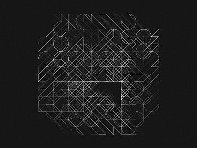 Grid Pattern 2 depth etching exploration geometric grid illustration lines linework monochrome pattern print shading