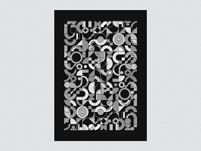 Geometric Pattern Grid black and white branding design geometric geometric design geometric pattern illustration linework monochrome music pattern pattern design poster print
