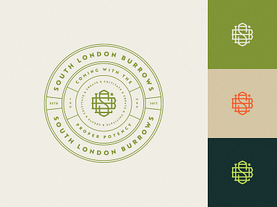 SLB logo concepts (Round 1) badge branding cannabis colourways illustration line work lockups logo logo design luxury monogram seal vintage