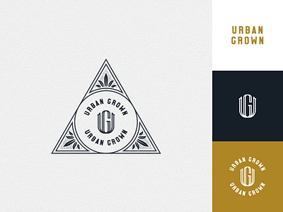 Urban Grown badge badgedesign branding cannabis cannabis branding cannabis logo cultivation growing illustration linework logodesign monogram monoline urban vector