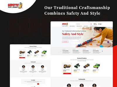 GEPETTO Toy Craft Website Design