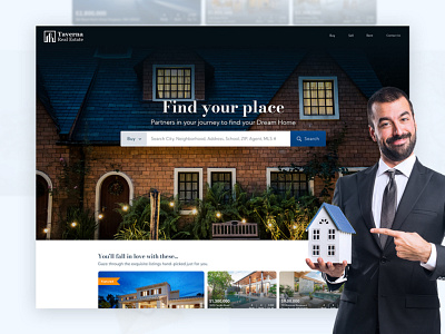 Real Estate Website- TAVERNA REAL ESTATE branding dream home home house property property consultant re real estate real estate designs real estate website rent ux ui web design website design website designer