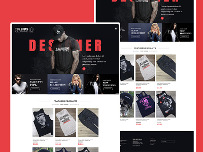 The Drive Clothing- Shopify based Store adobe xd branding clothing design clothing store clothing website design ecommerce design ecommerce designer ecommerce store fashion logo shopify shopify design shopify store ux ui web design web designer website design