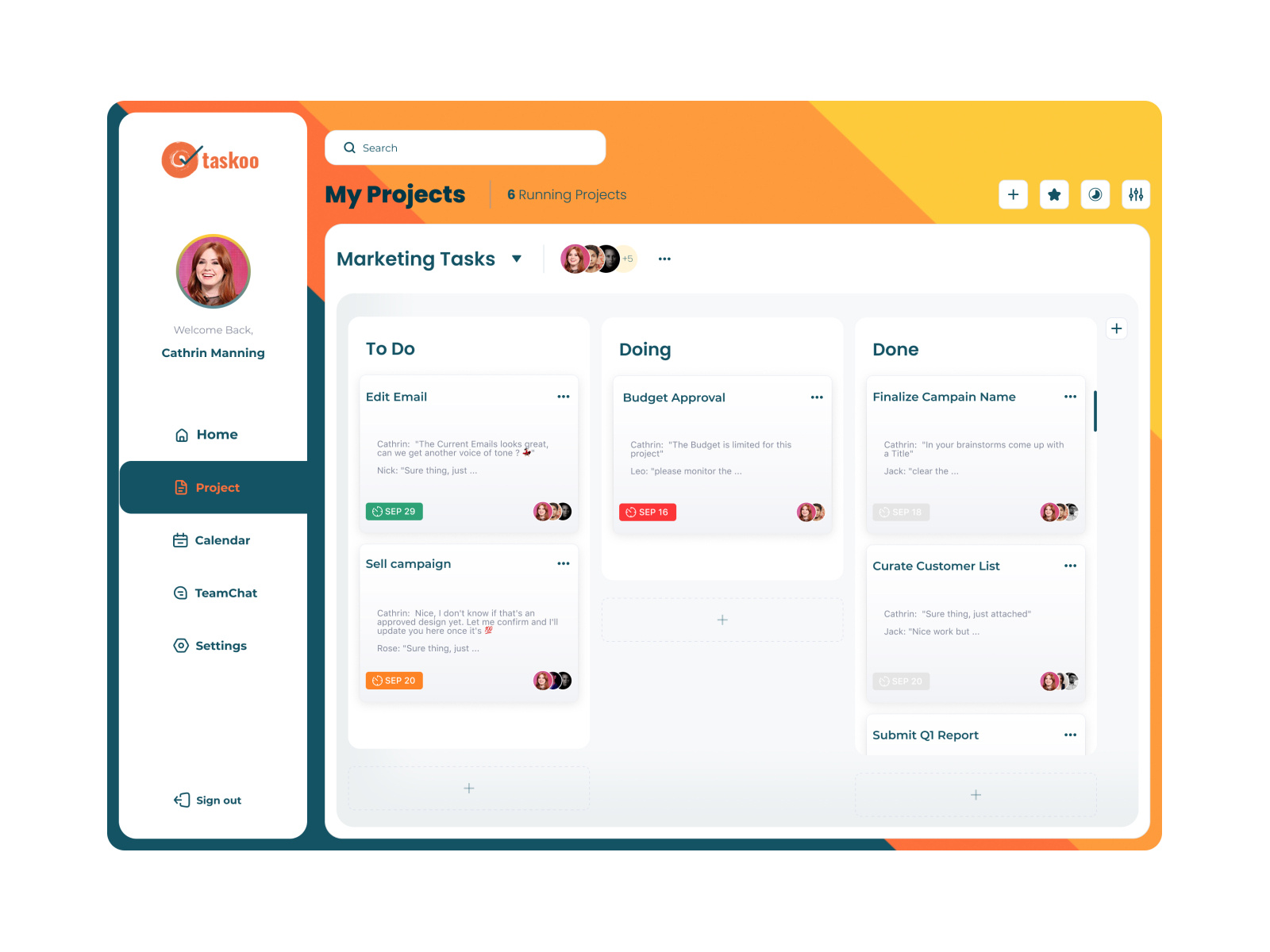 task managment dashboard by Mina Fadaei on Dribbble