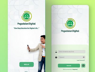 PDS App UI Redesign - Welcome Page and Login Page branding graphic design ui