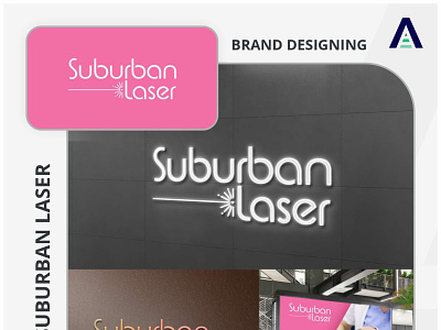 Logo Design for Suburban Laser branding graphic design logo ui