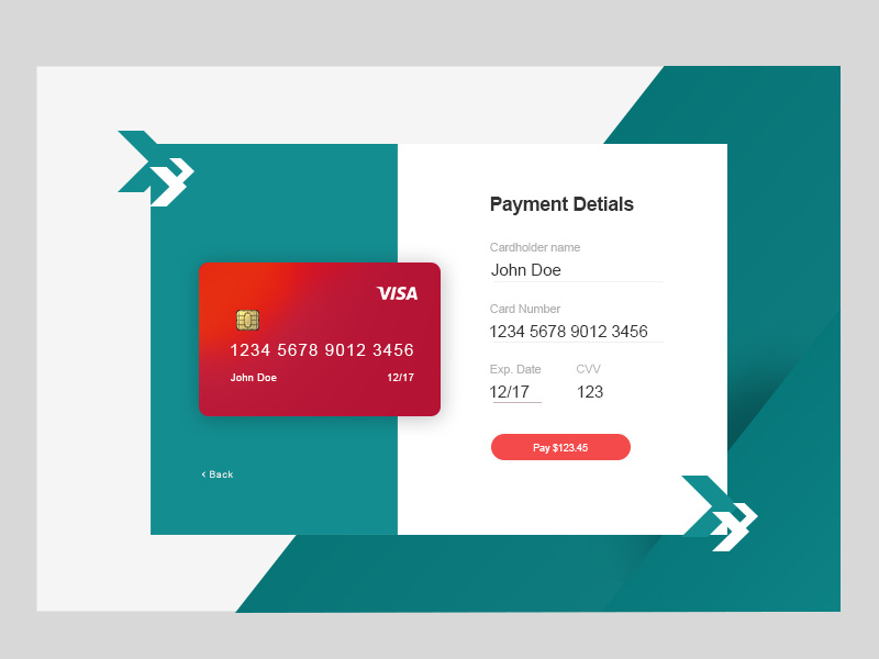 Credit Card Checkout by Chella on Dribbble