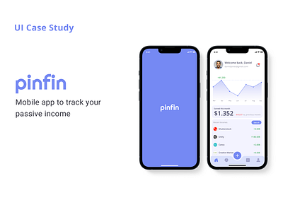 Pinfin (Finance Tracking App) - UI/UX Case Study demo case study design figma finance app graphic design mobile ui ux