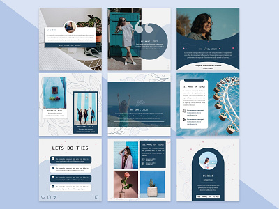 Instagram Template Coaching - Blue Themes branding business campaign design graphic design powerpoint presentation
