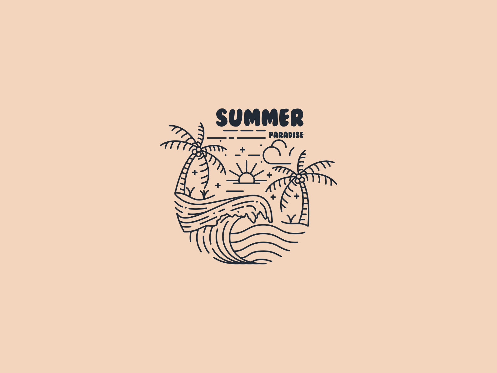 Summer Paradise by Neat Lineart on Dribbble