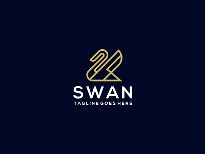 Swan Logo art branding design graphic design illustration lineart logo neatlineart swan ui vector