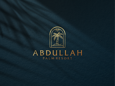 Abdullah Palm Resort Logo abdullah abdullah palm resort logo apartment art beach branding design fashion graphic design illustration lineart logo luxury neatlineart palm peak resort ui vector