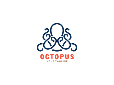 Octopus Logo art branding design graphic design illustration kraken lineart logo neatlineart octopus logo ui vector