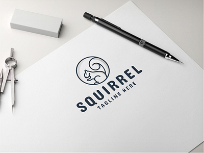 Squirrel Logo art branding design graphic design illustration lineart logo neatlineart squirrel logo ui vector