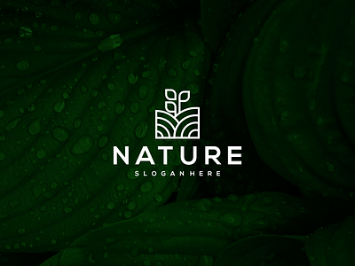 Nature Logo agriculture art branding design farm graphic design illustration lineart logo nature nature logo neatlineart ui vector