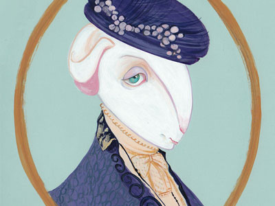 Countess Dowager abbey anthropomorphic downton illustration posh sheep