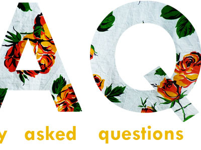 F.A.Q. faq flowers frequent roses typography